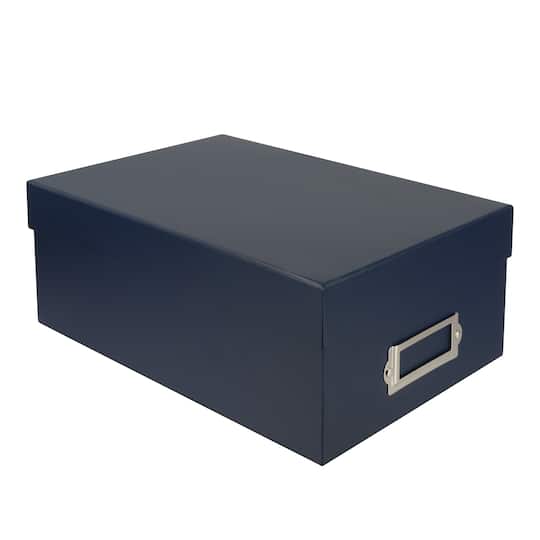 12 Pack: Navy Photo Box by Simply Tidy&#x2122;